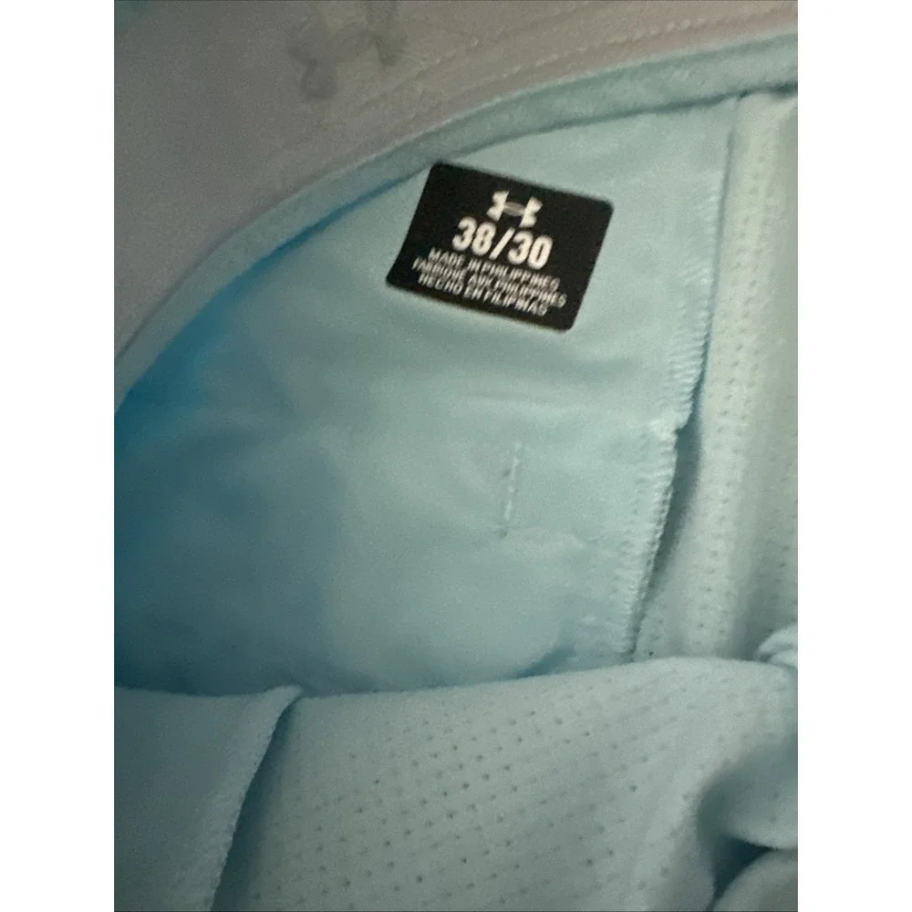 Under Armour Mens Golf Pants 38x30 Light Green Aqua Blue Performance Trousers